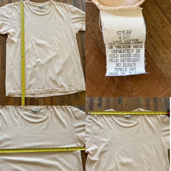 Beige Hardtail 100% Cotton T-shirt, Medium, Excellent - Picture 5 of 5